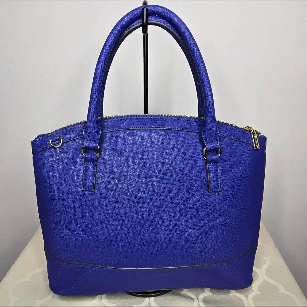 Anne Klein Cobalt Blue Dome Purse Satchel Handbag
